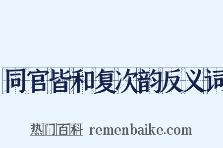 同官皆和复次韵反义词是什么意思的图片